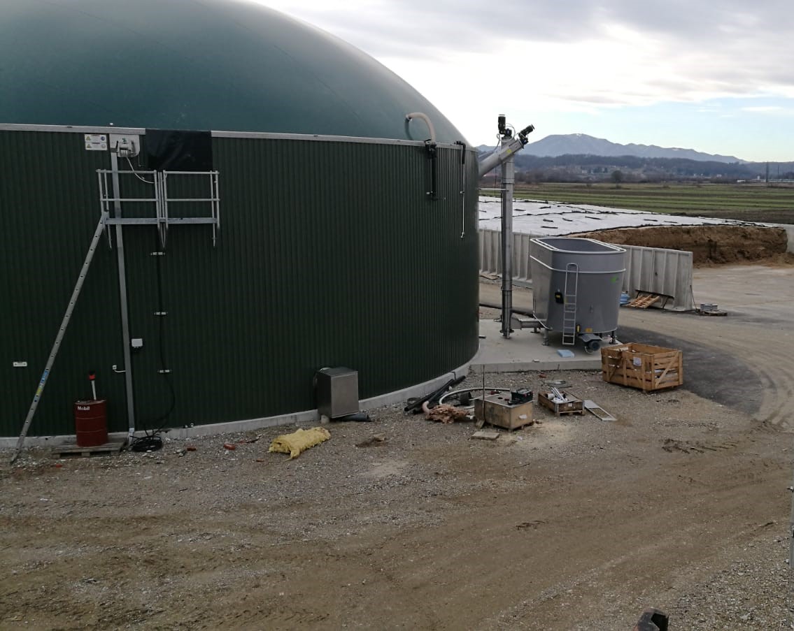 Construction of the biogas plant