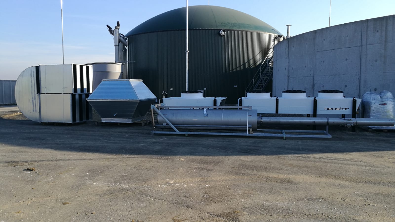 Construction of the biogas plant