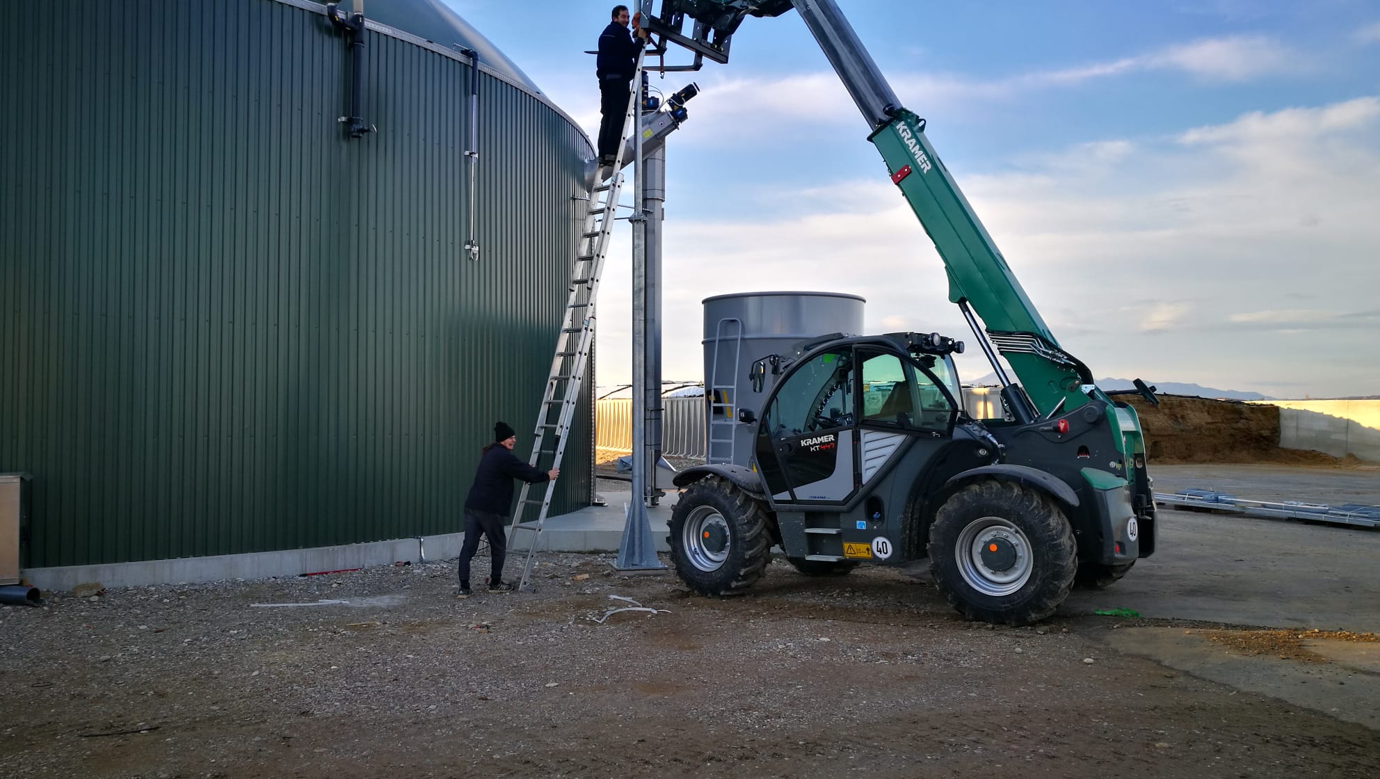 Construction of the biogas plant