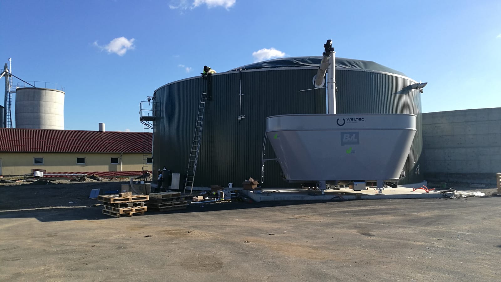 Construction of the biogas plant