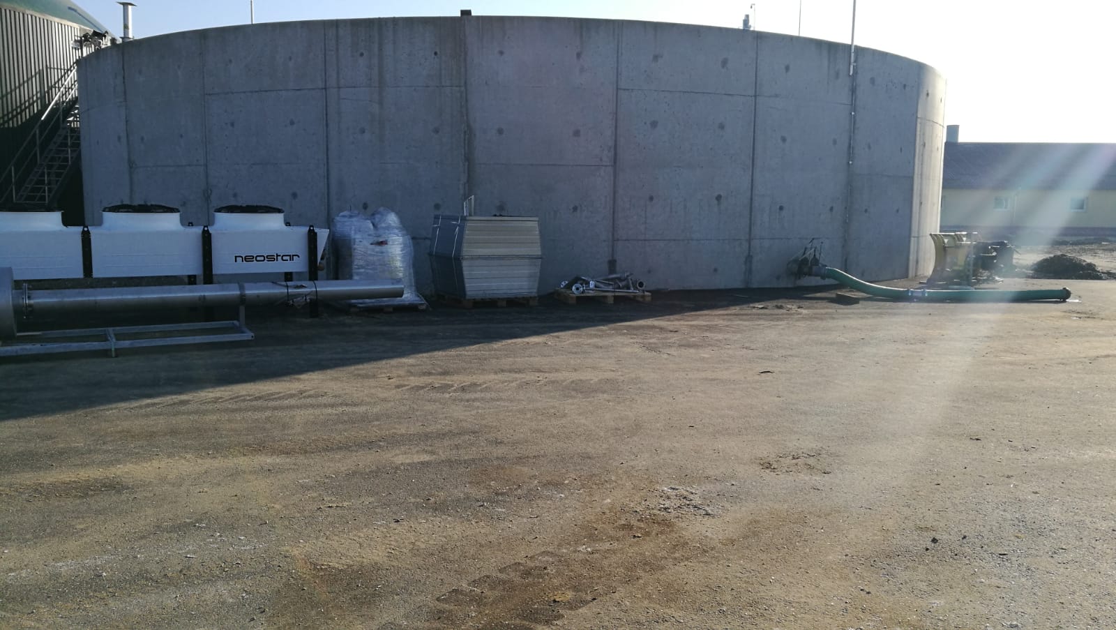 Construction of the biogas plant