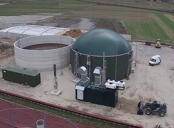 Construction of the biogas plant