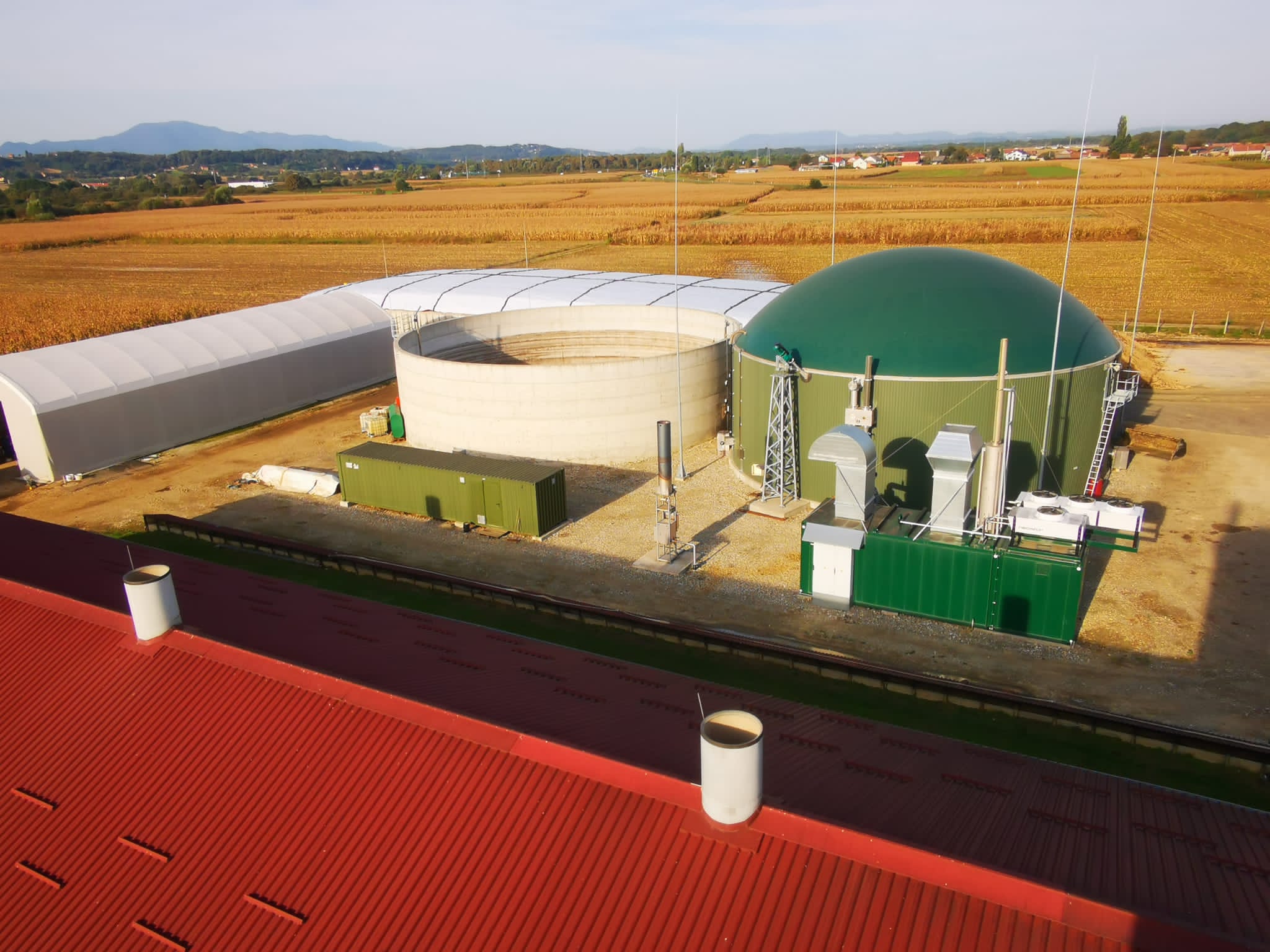 Construction of the biogas plant